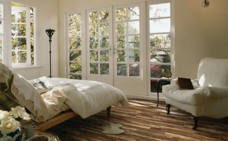 COREtec vinyl flooring in bedroom